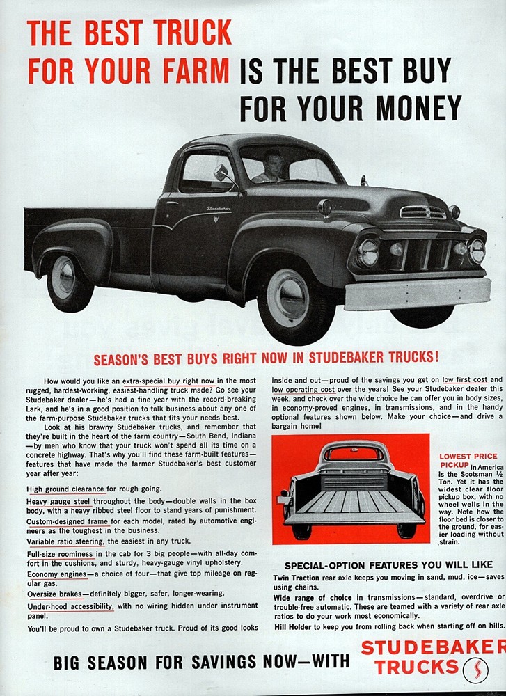 1959 Studebaker Pickup Truck 4E Original Print Ad