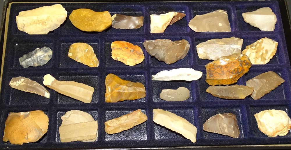 stone tools artifacts - scraper, choppers, etc. made by prehistoric peoples