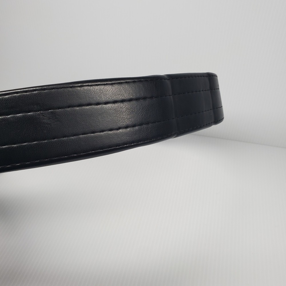 Uncle Mike's Mirage Duty Belt Leather 2" Medium Ultra Plain Black Hook and Loop