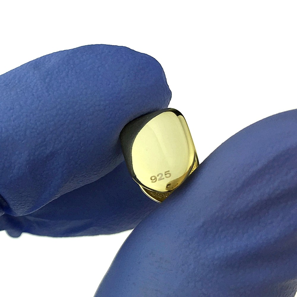 14K Gold Plated Tooth Cap Solid Real 925 Sterling Silver Single One Tooth Grillz