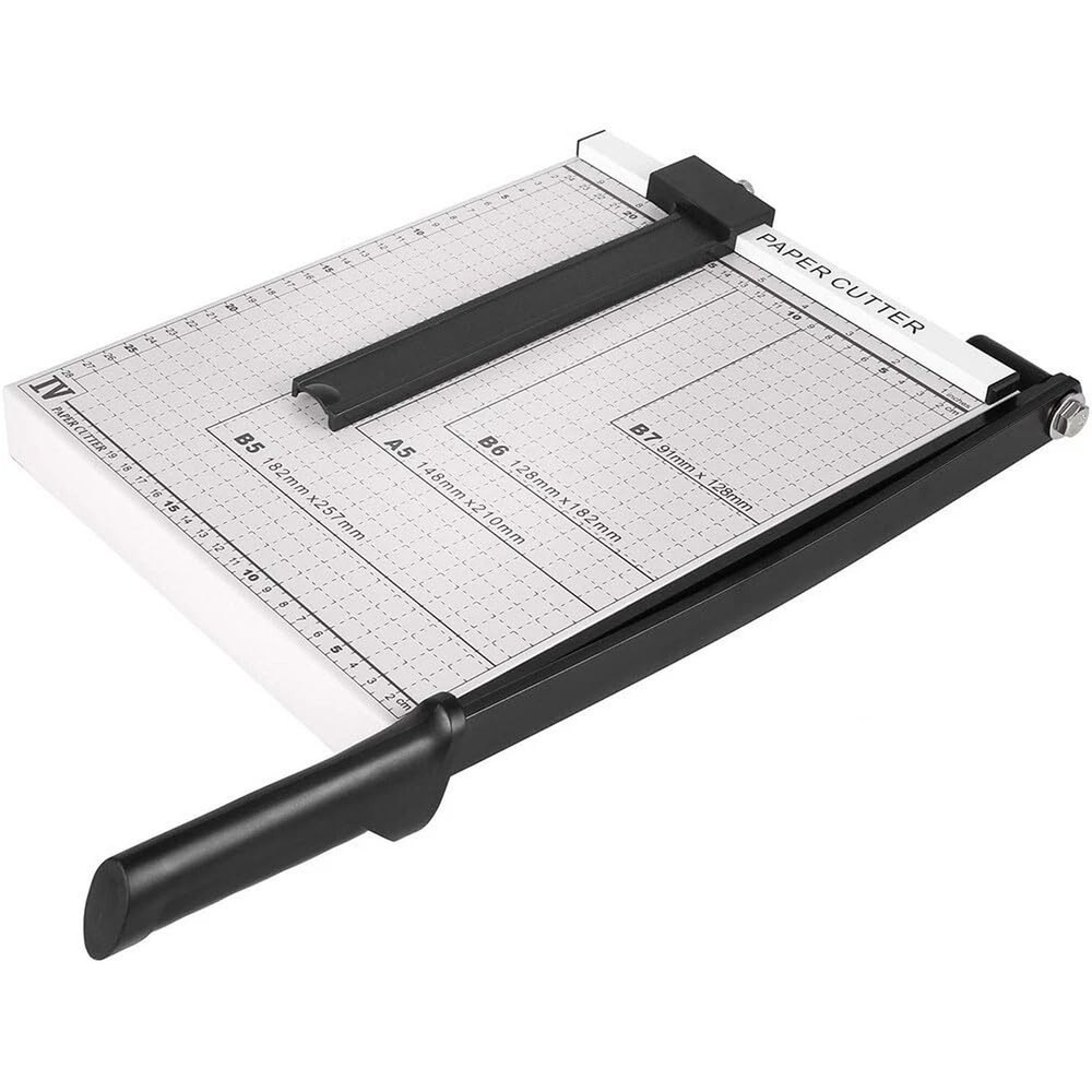 Guillotine Paper Cutter and Trimmer with Various Cut Length, Multi Sheet Capa...