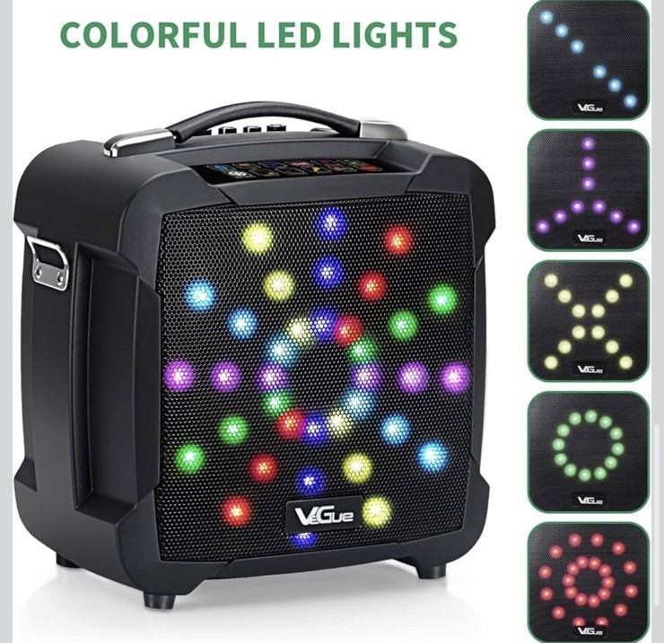 Vegue Wireless Karaoke Machine, Portable PA System Bluetooth Speaker VS-0803