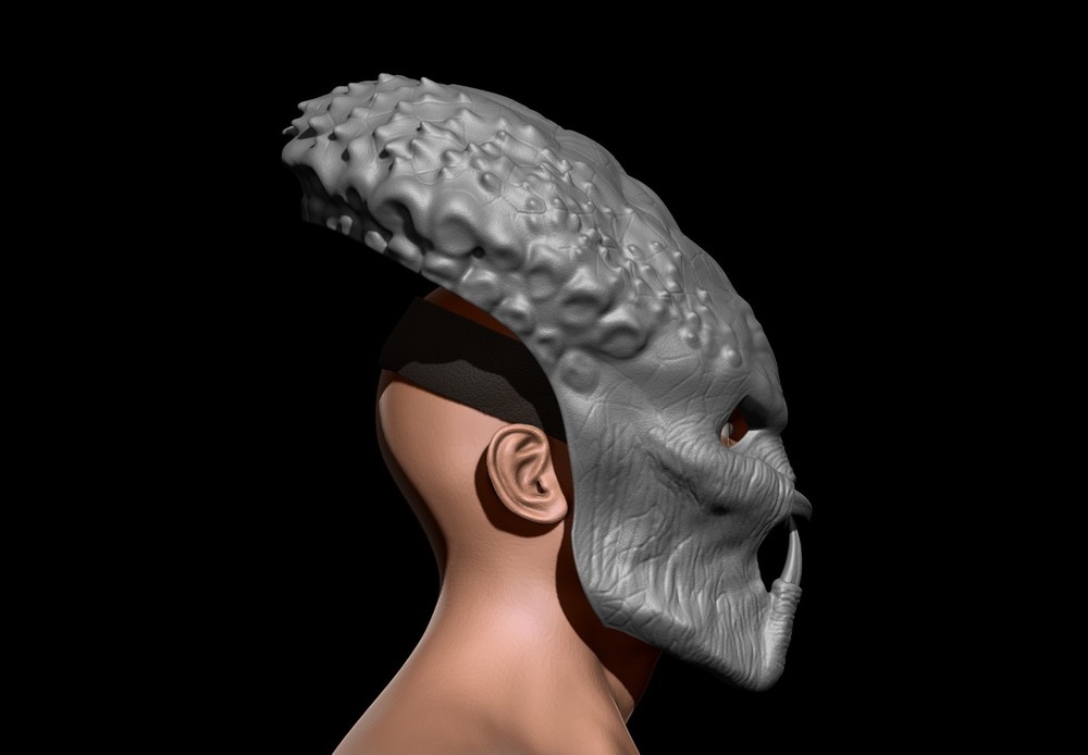 Predator Mask Face Jungle Hunter 1987 scale 1:1 File STL - OBJ for 3D Printer