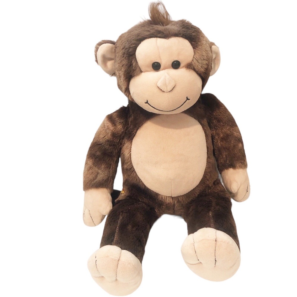 Build A Bear Workshop Tan/Brown Soft Cuddly Monkey Stuffed Plush Animal 18"