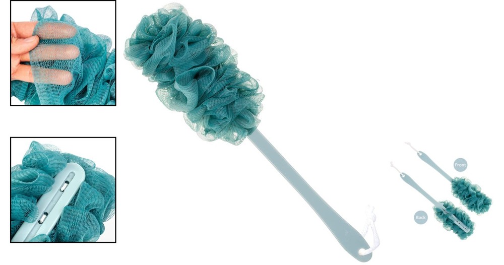 Soft and Flexible Back Scrubber with Long Handle for Comfortable Cleansing