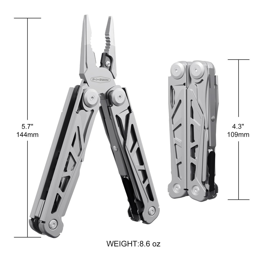 Multitool, 17-in-1 Stainless Steel Multi Tool Pliers with Self-Locking, Pocke...