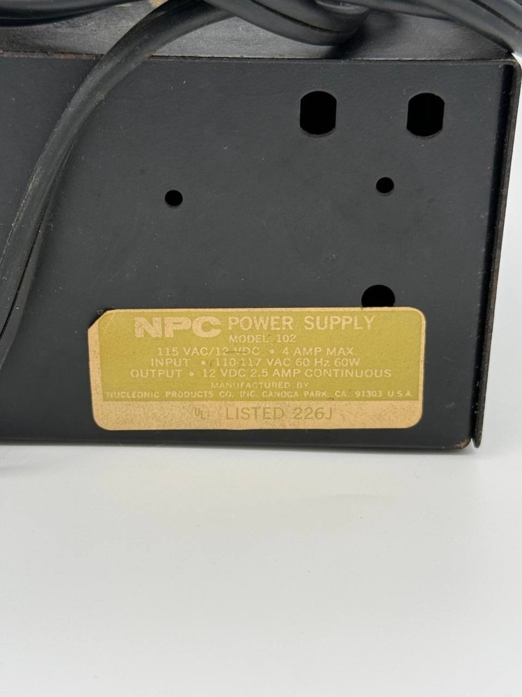 NPC Model 102 Power Supply 115VAC/12 VDC 4 Amp Solid State