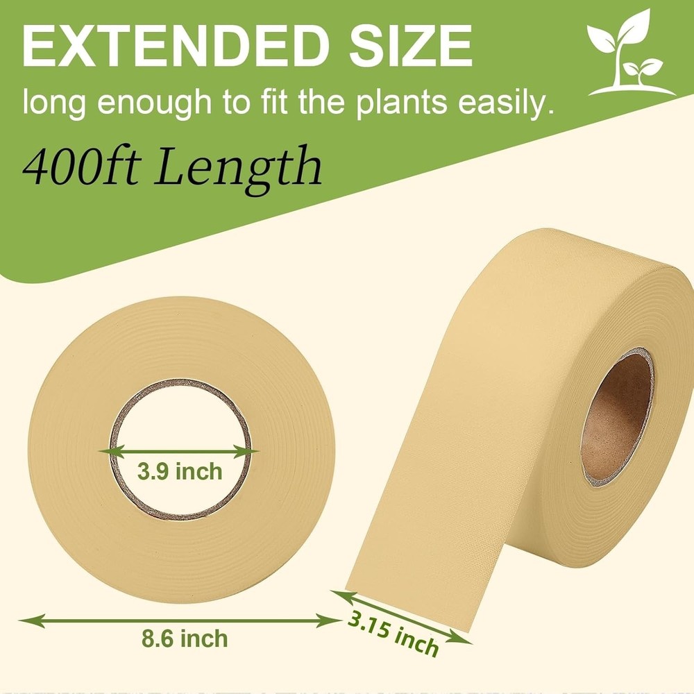 400FT Tree Wraps Protect Bark, Trunk Guards Freeze 400FT(Beige), Beige