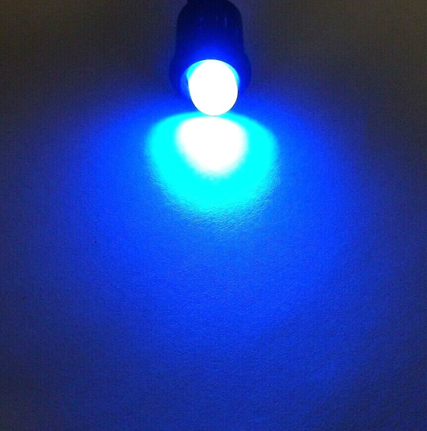 2 BBT Bright 12 volt DC Blue LED 1/2" Snap-In Indicator Lights