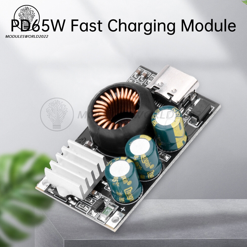 65W Type-C Mobile Phone Fast Charging Board DC Buck Car DIY Modification Module