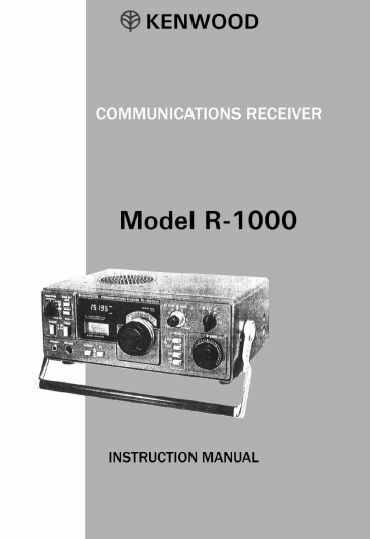 KENWOOD R-1000 INSTRUCTION MANUAL
