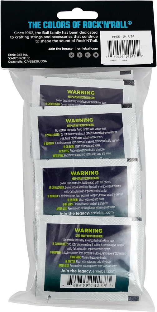 Ernie Ball Wonder Wipes String Cleaner, 20 Pack