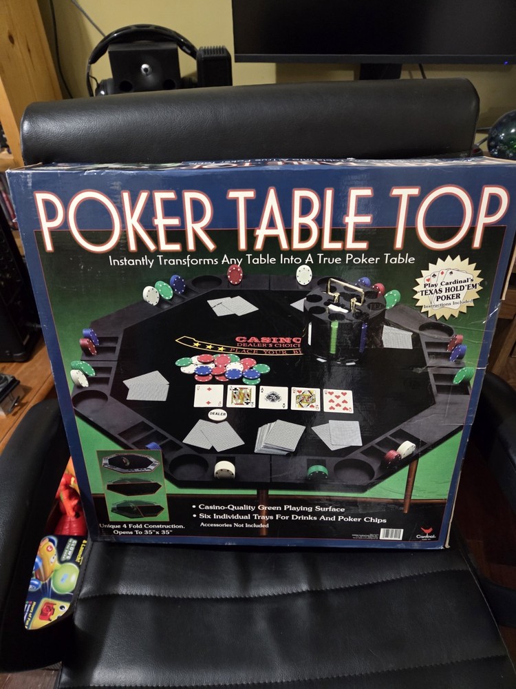 Cardinal 2004 35"×35" Deluxe Green Playing Surface Poker Layout For Table