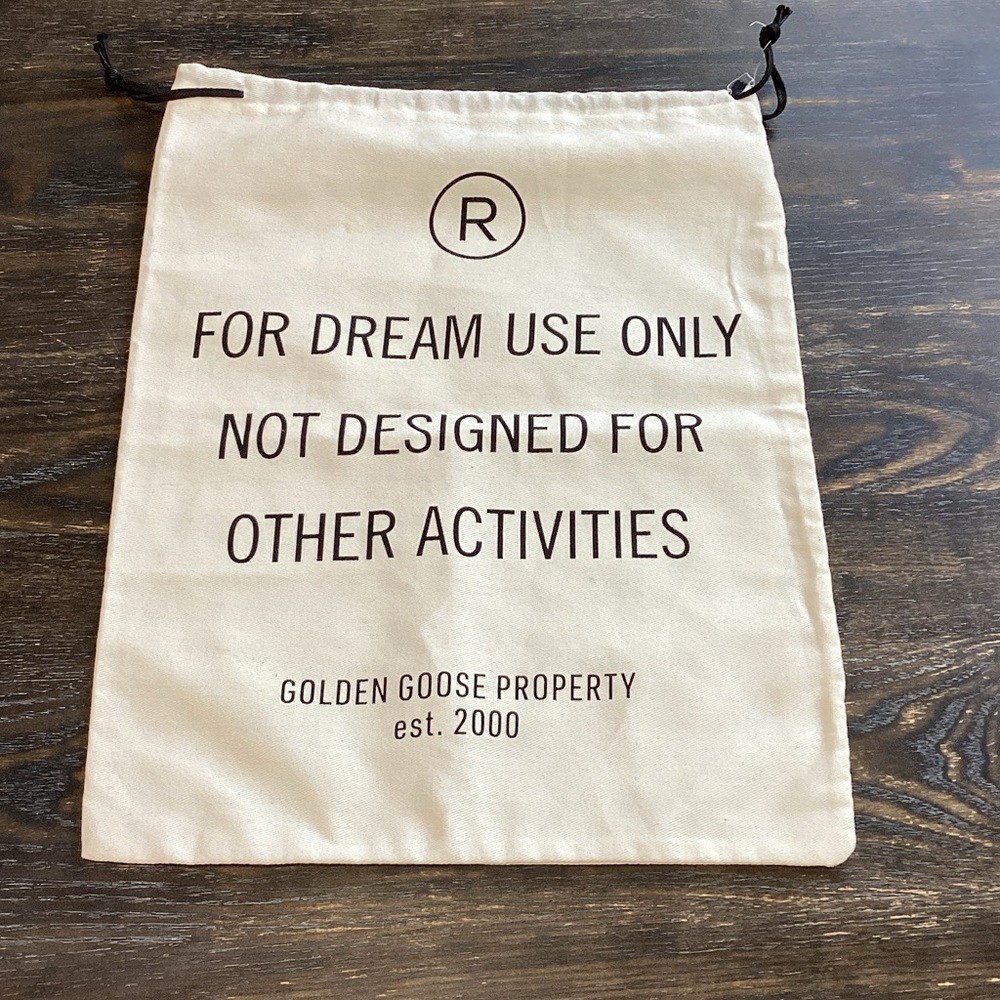 Golden Goose Cream Drawstring Dust Bag