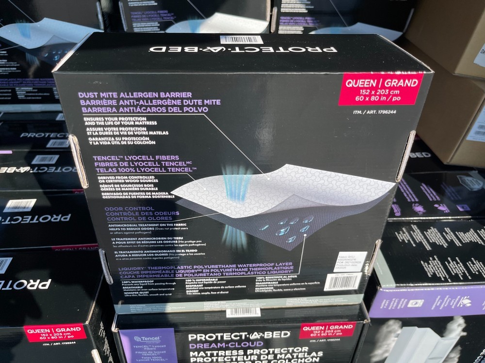 Protect-A-Bed Dream Cloud Mattress Protector Waterproof Breathable Lyocell Top .