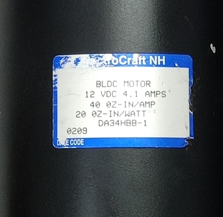ELECTROCRAFT BLDC MOTOR DA34HBB-1 EASTERN AIR DEVICES