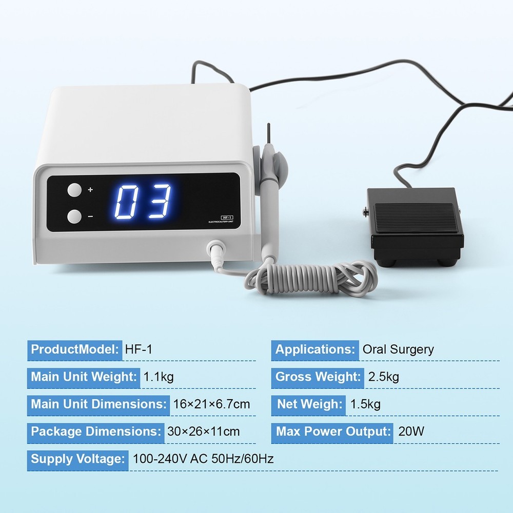 Dental Electrosurge Electrosurgery Unit for Cutting + Coagulating 10 Tips