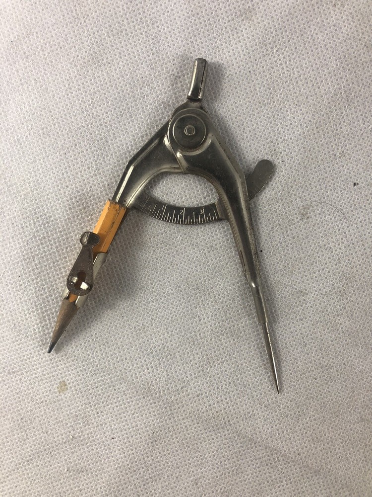 Vintage Metal Chart Plotting Compass(2)