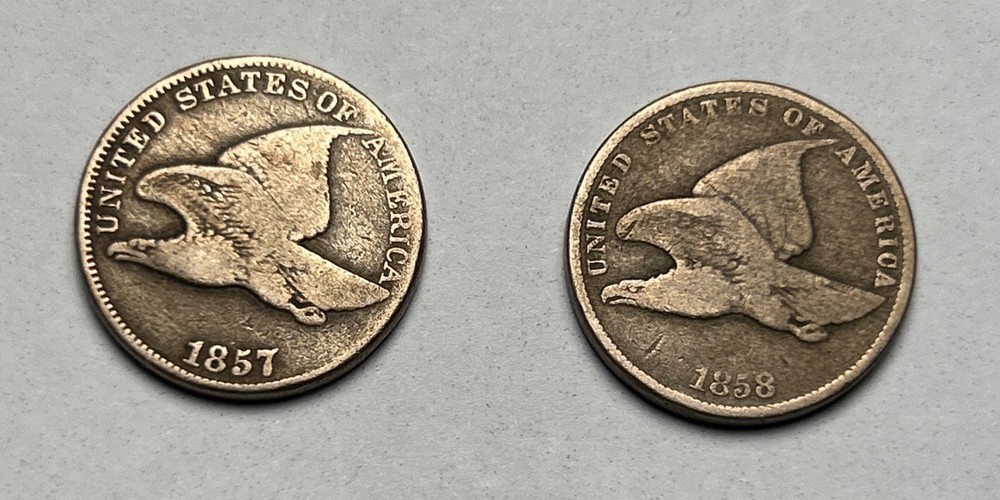 1857 & 1858 Flying Eagle Penny
