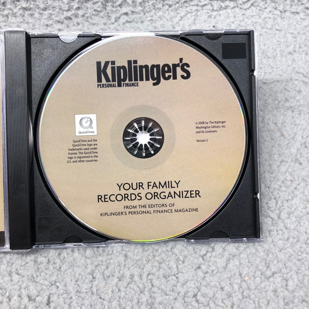 Kiplinger's Your Family Records Organizer Software CD-ROM Windows Mac