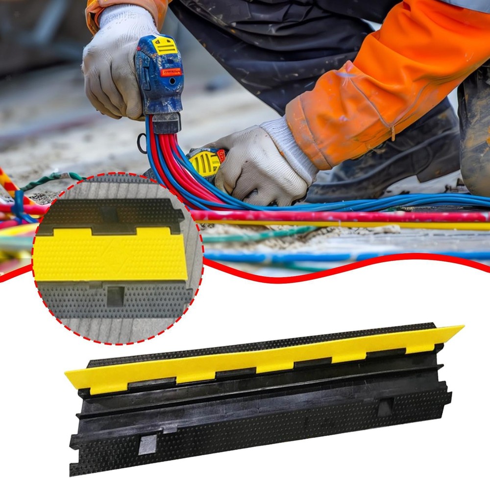 Cable Protector Ramp Sturdy Wire Hose Protective for Outdoor Office