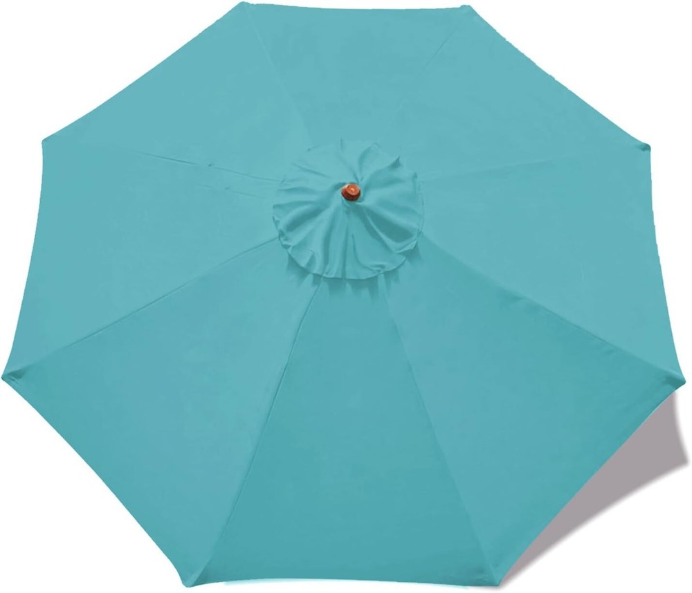 MASTERCANOPY Patio Umbrella 9 ft Replacement Canopy for 8 9, Turquoise