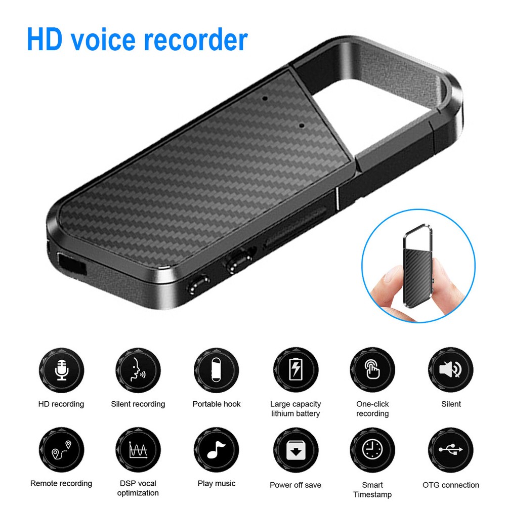 Mini Digital Hidden Audio Voice Activated Recorder MP3 Small Smart Playback
