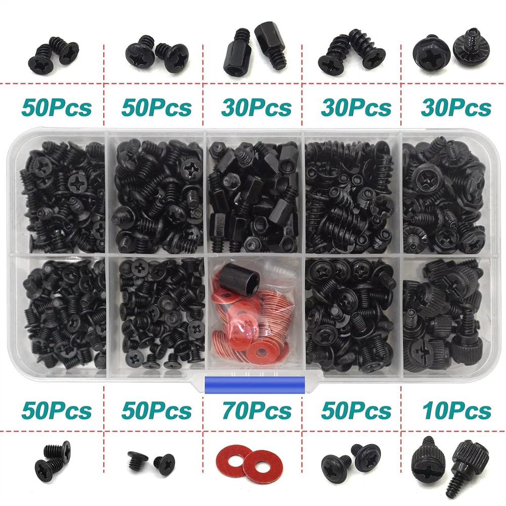 Computer Screws PC Assembling Standoff Set Motherboard 420pcs