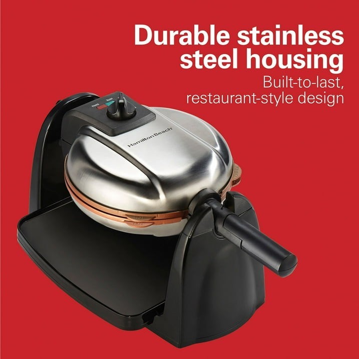 Hamilton Beach Durathon Ceramic Removable-Grid Belgian Waffle Maker