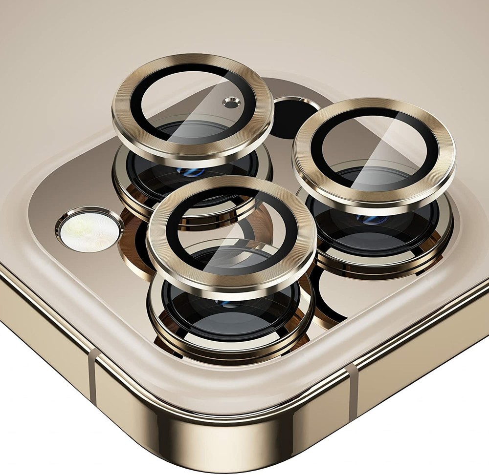For Apple iPhone 12 13 Pro/Max 3 PC Ring Tempered Glass Camera Lens Protector