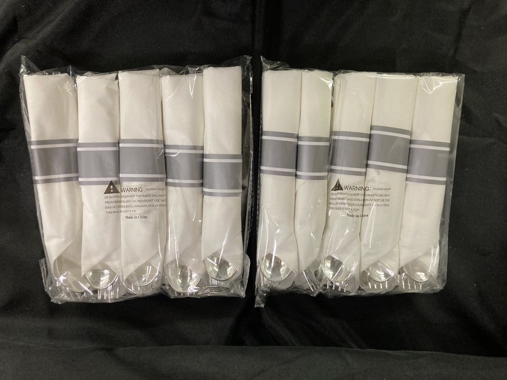 NOCCUR 150PCS Plastic Plates&Silverware-Include 30Dinner Plates, Blue and Silver
