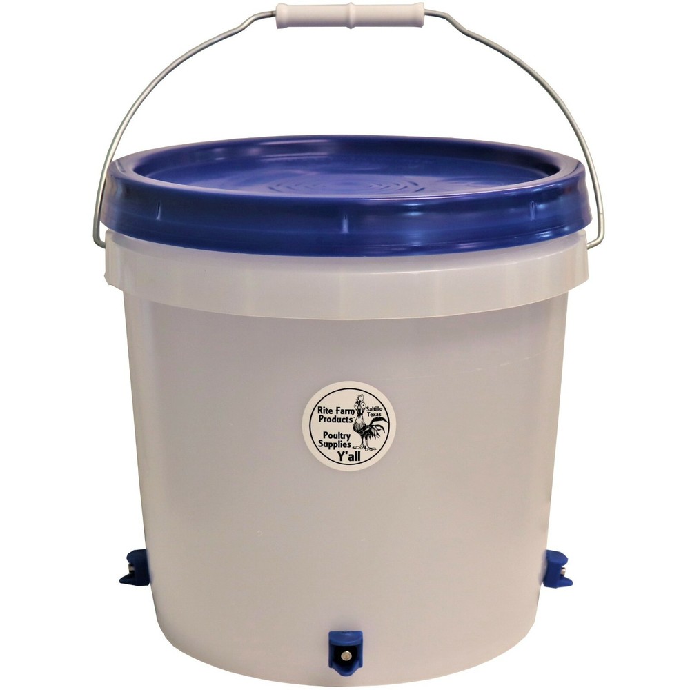 2 GAL AUTOMATIC WATERER 4 HORIZONTAL SIDE MOUNT NIPPLE DRINKER CHICKEN POULTRY