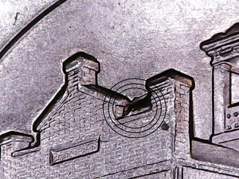 2016 p Harpers Ferry ATB Mint Error Quarter With Die Chip.