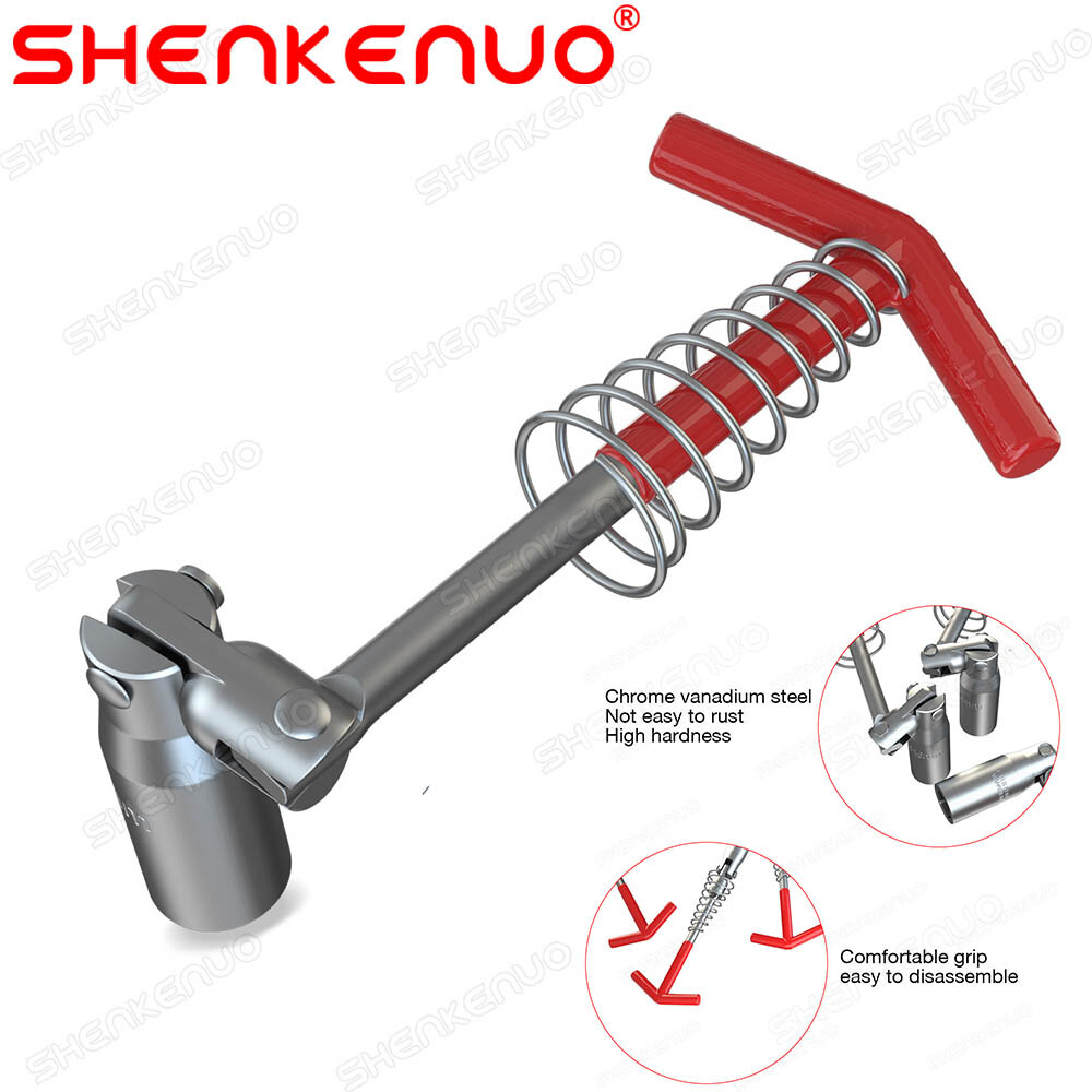 1PCS Spark Plug Removal Tool 16mm T-Bar T-Handle Spanner Socket Wrench Flexible
