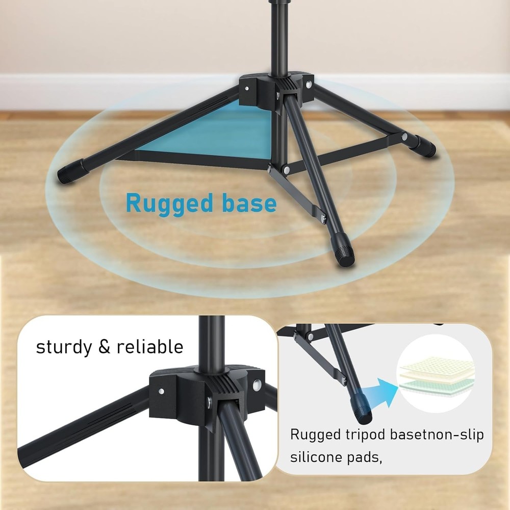 All-in-One Microphone & Device Floor Stand for Streaming & Recording