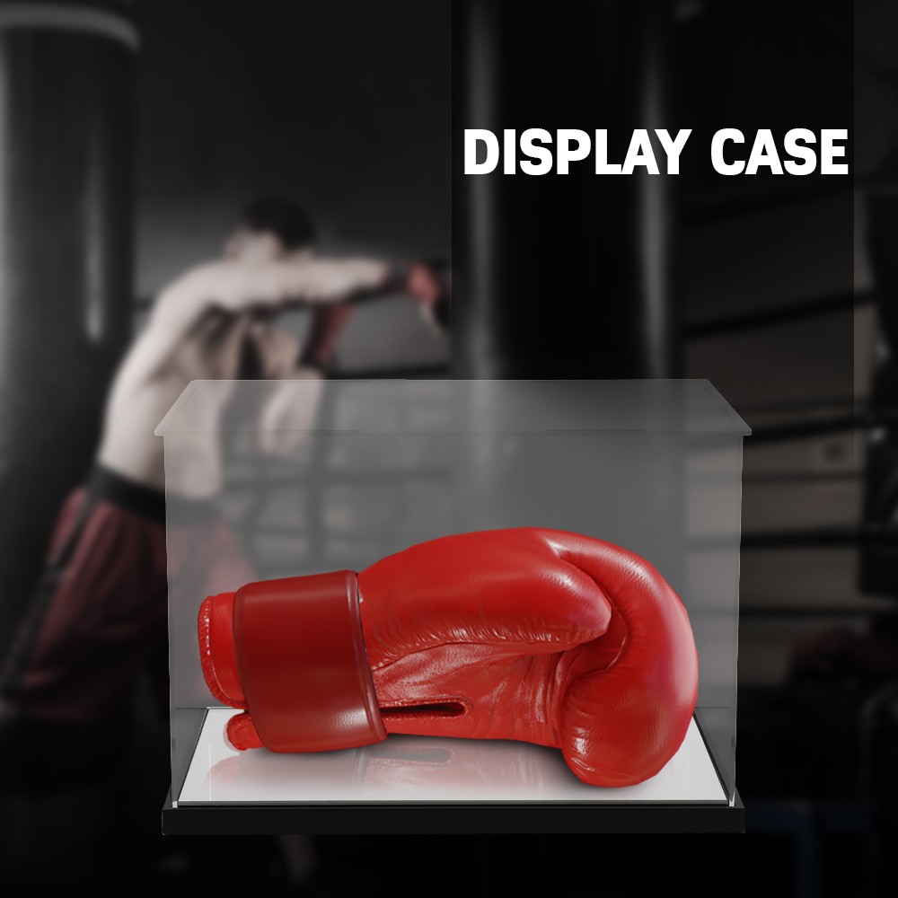 Clear Single Boxing Glove Horizontal Display Case
