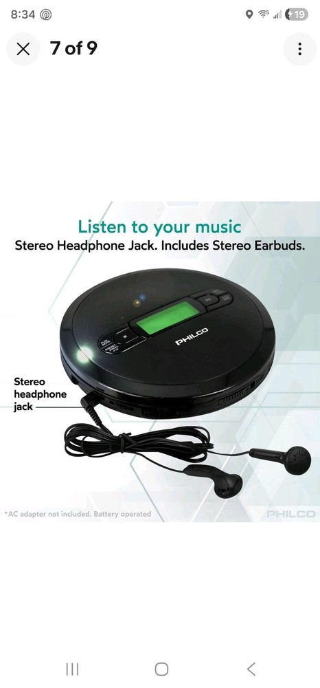 Multi-Format Personal CD Player with MP3 Support & FM Radio Travel Ready Philco