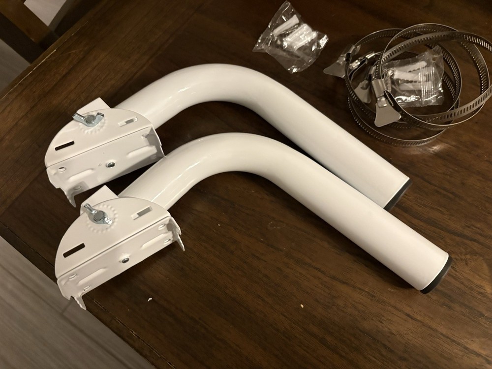 Universal Wireless Point Client CPE Mounting Bracket White Steel
