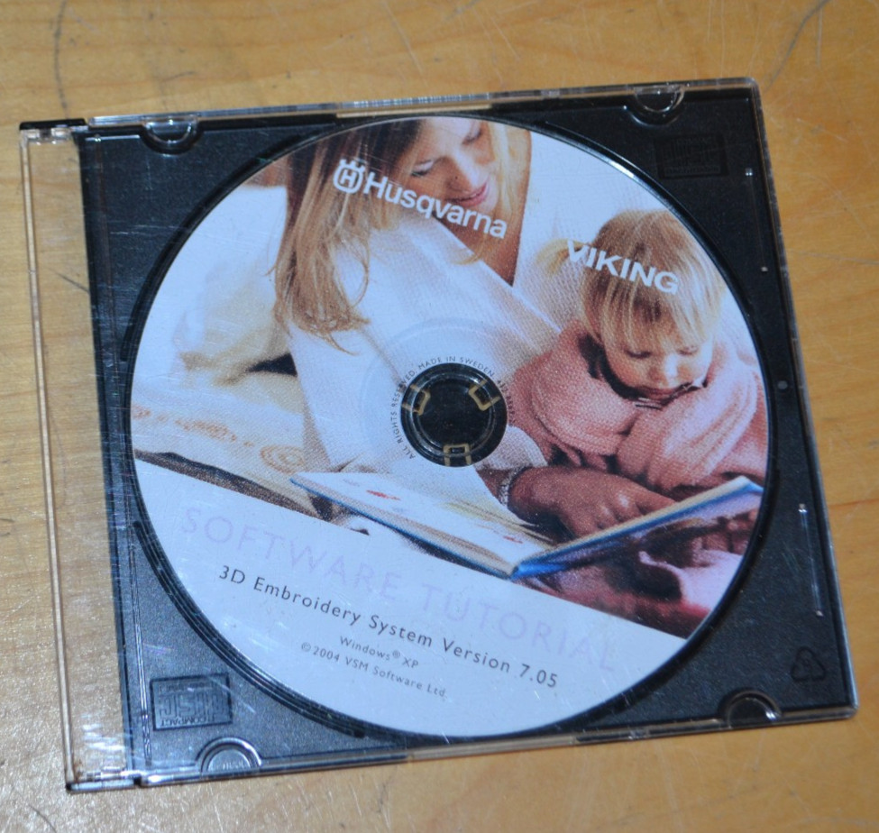 Husqvarna Viking 3D Embroidery Software Tutorial CD Only Windows XP Version 7.05