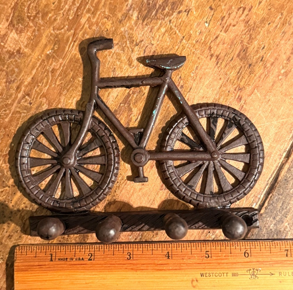 Decorative Rustic Durable Cast Iron hook Wall Bicycle Key Holder