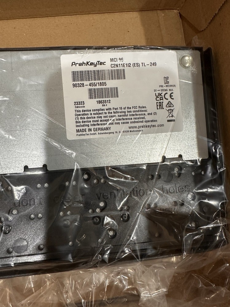 Preh KeyTec Keyboard MCI 96 USB 90328-455/1805 NEW