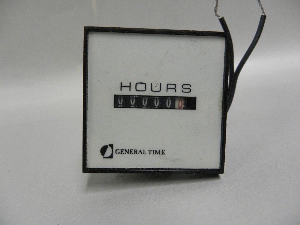 General Time Talley Industries Model E15450 Elapsed Time Panel Gauge Meter (A8)