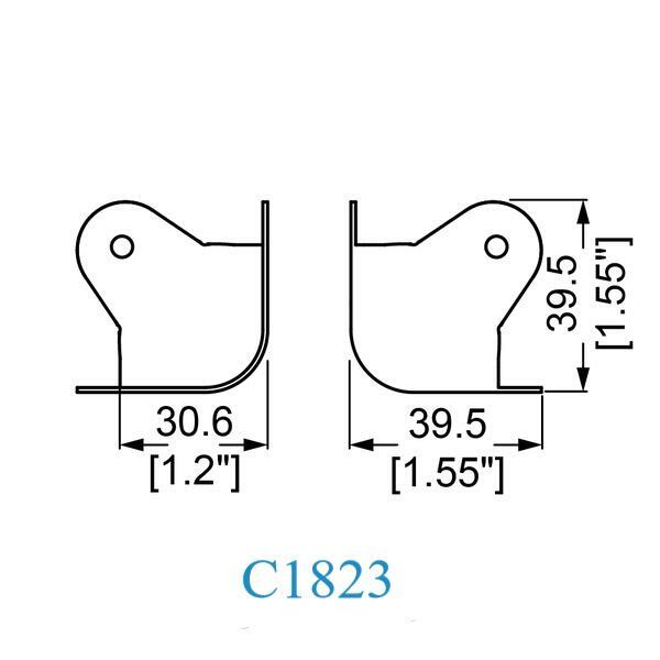 3 leg black speaker cabinet/amp corners- 4pc set