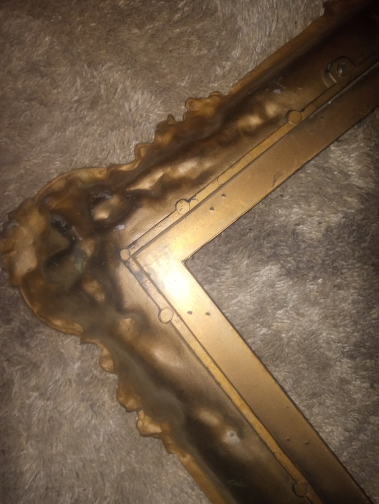Hollywood Regency Plastic Mirror Frame Gold