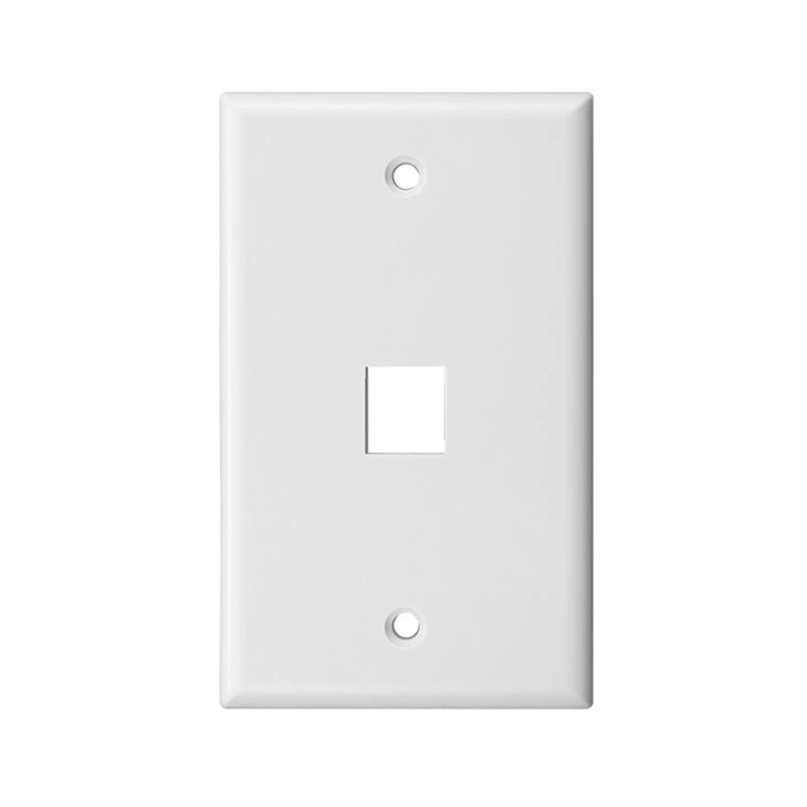 10 Pack - 1 Port 120-Type US Standard Wall Jack Faceplate