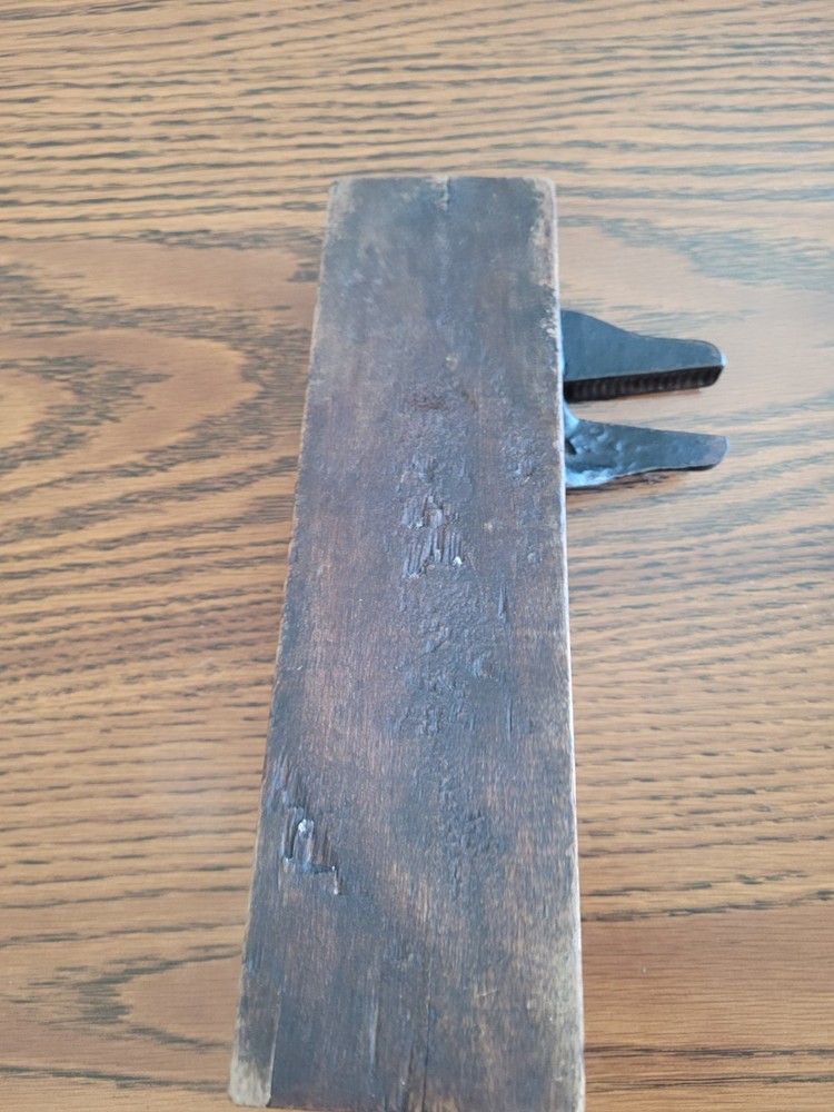Antique Cast Iron Nut Cracker Hand Vise Primitive Tool Mounted on Wood Board