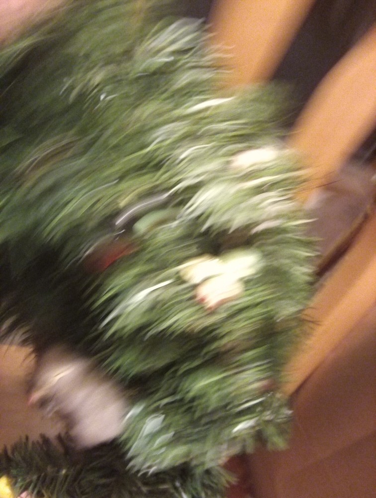 Vintage Christmas Wreath With Ornaments