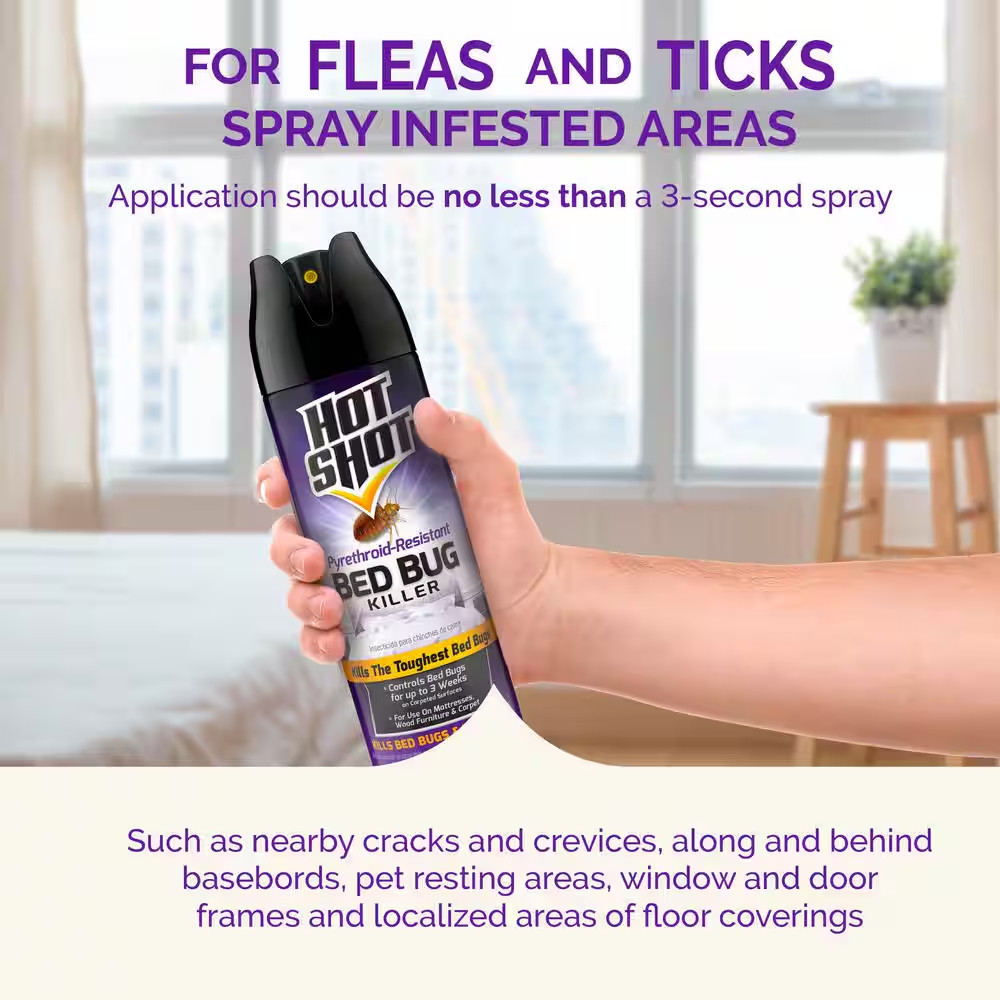 17.5 Oz. Pyrethroid-Resistant Bed Bug Insect Killer Aerosol
