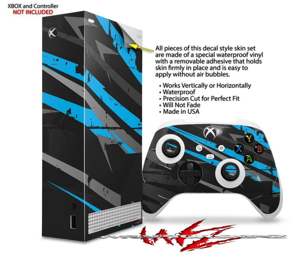 Skins XBOX Series S Console Controller Baja 0014 Blue Medium