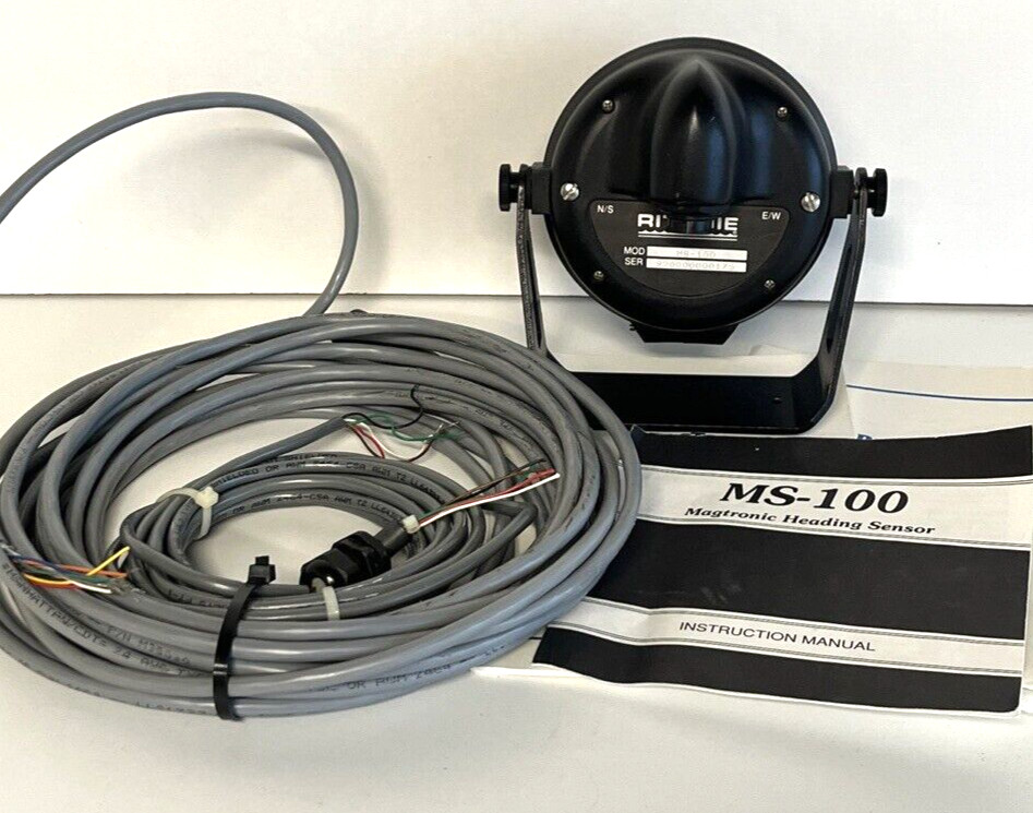 Ritchie Electronic Compass / Heading Sensor MS-100 w/Manuals & Cable